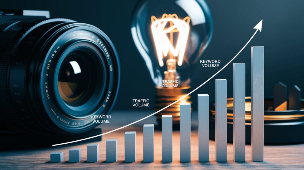 The impact of keyword search volume on your SEO strategy cannot be overstated. This image illustrates how higher search volumes can lead to increased traffic and visibility for your website. Monitoring search volume trends helps in selecting the right keywords to target for optimal results.